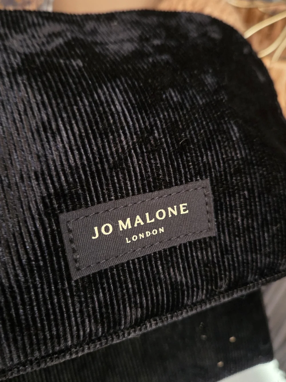 Jo Malone London Black Corduroy Cosmetic Pouch